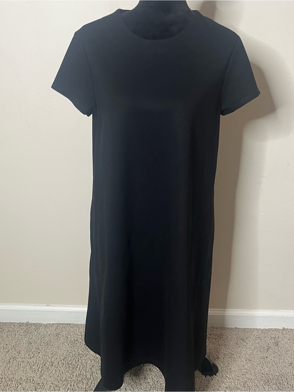 J. McLaughlin Women’s Black‎ Ponte A~Line Knee Length Shift Dress Sz L